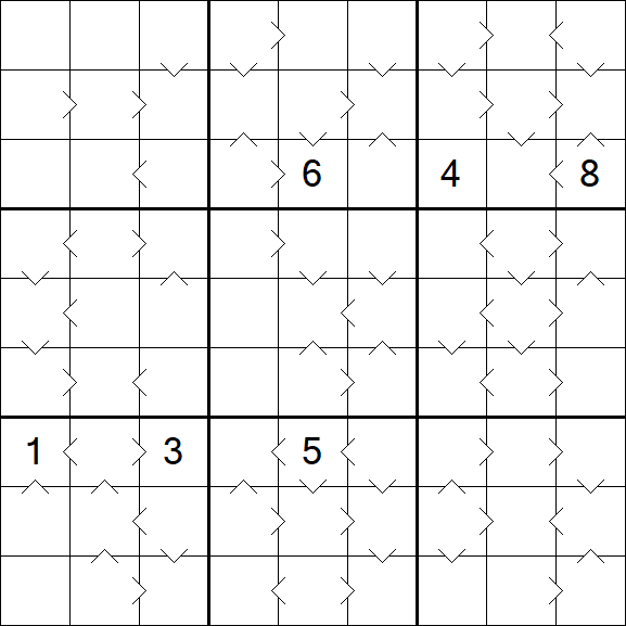 Greater Than Sudoku - Difficile
