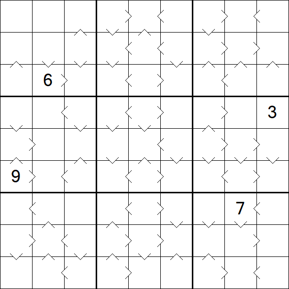 Greater Than Sudoku - Difficile