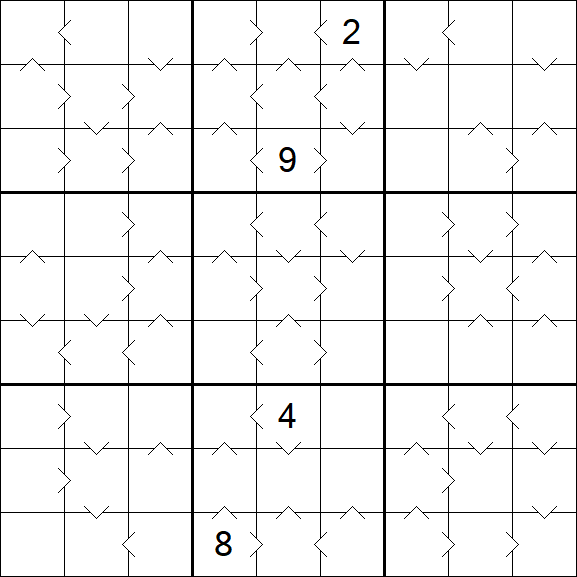 Greater Than Sudoku - Difficile