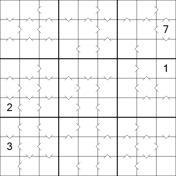 Greater Than Sudoku - Difficile