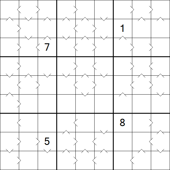 Greater Than Sudoku - Difficile