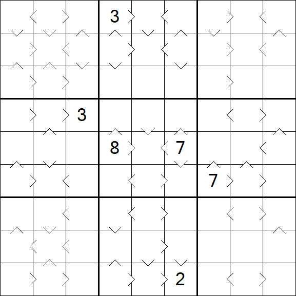 Greater Than Sudoku - Difficile