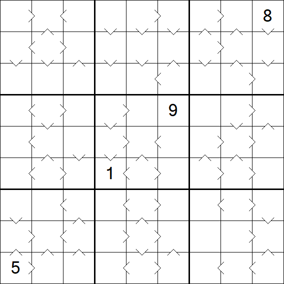 Greater Than Sudoku - Difficile