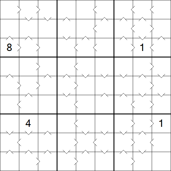 Greater Than Sudoku - Difficile