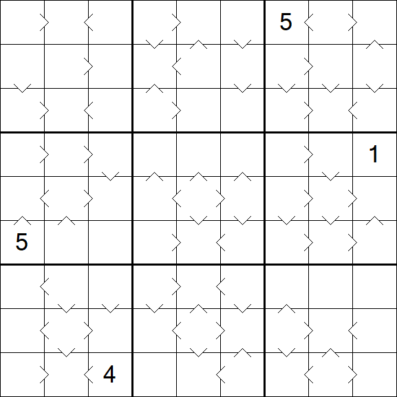 Greater Than Sudoku - Difficile