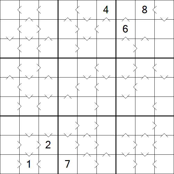 Greater Than Sudoku - Hard