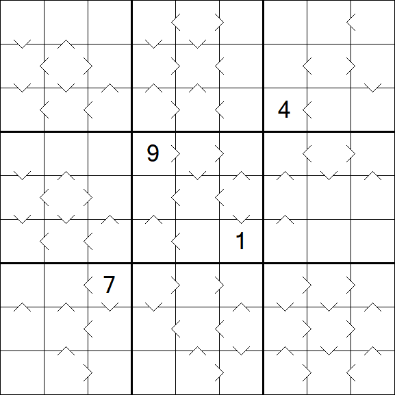 Greater Than Sudoku - Hard