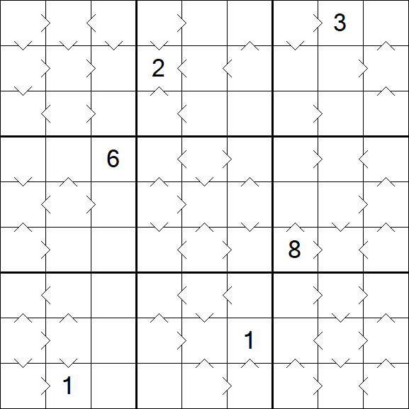 Greater Than Sudoku - Hard