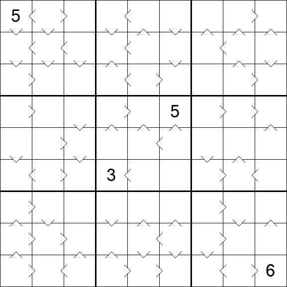 Greater Than Sudoku - Hard