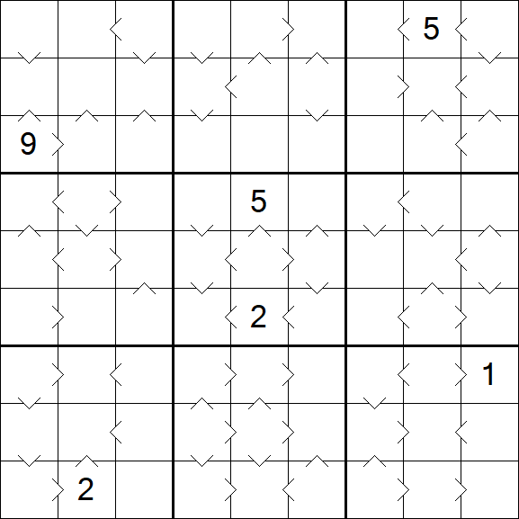 Greater Than Sudoku - Hard