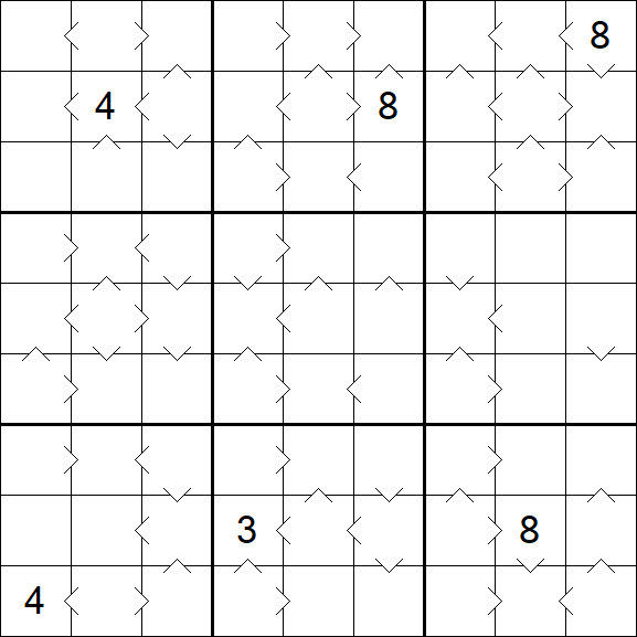Greater Than Sudoku - Hard
