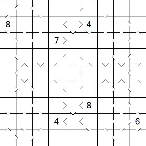 Greater Than Sudoku - Hard