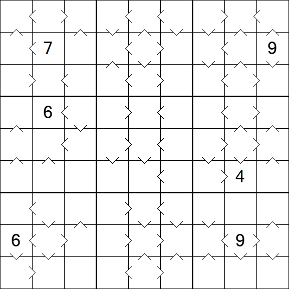 Greater Than Sudoku - Difficile