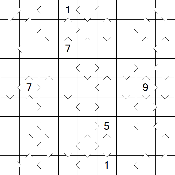 Greater Than Sudoku - Difficile