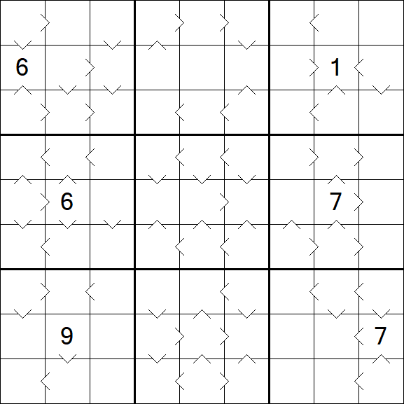 Greater Than Sudoku - Difficile