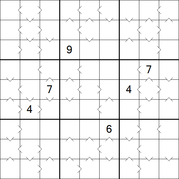 Greater Than Sudoku - Difficile