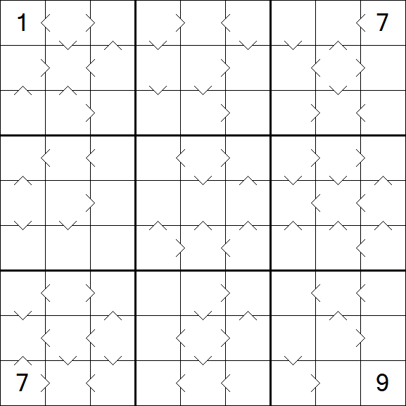 Greater Than Sudoku - Difficile