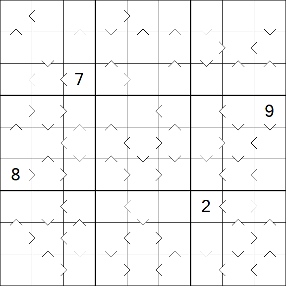 Greater Than Sudoku - Difficile