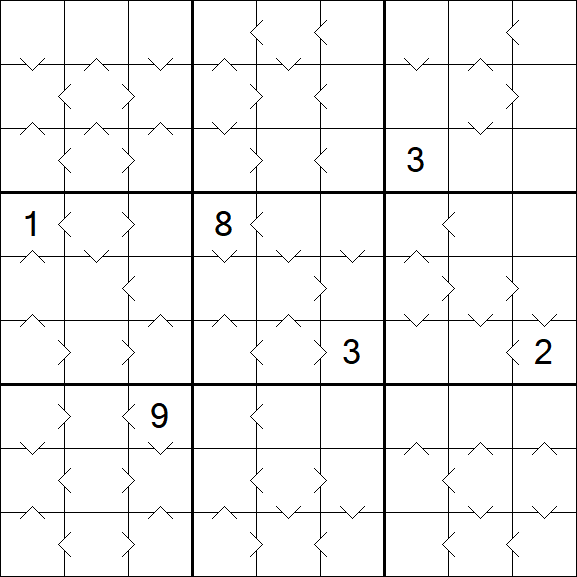 Greater Than Sudoku - Difficile