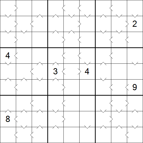 Greater Than Sudoku - Difficile