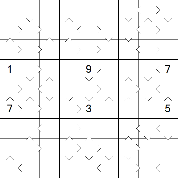 Greater Than Sudoku - Difficile