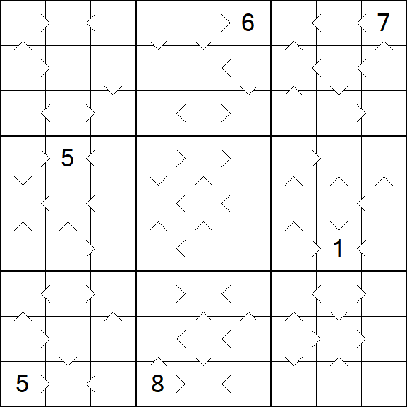Greater Than Sudoku - Difficile