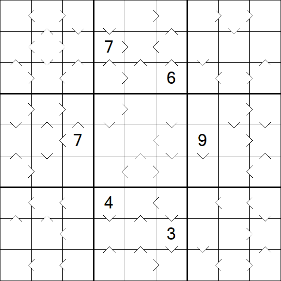 Greater Than Sudoku - Difficile