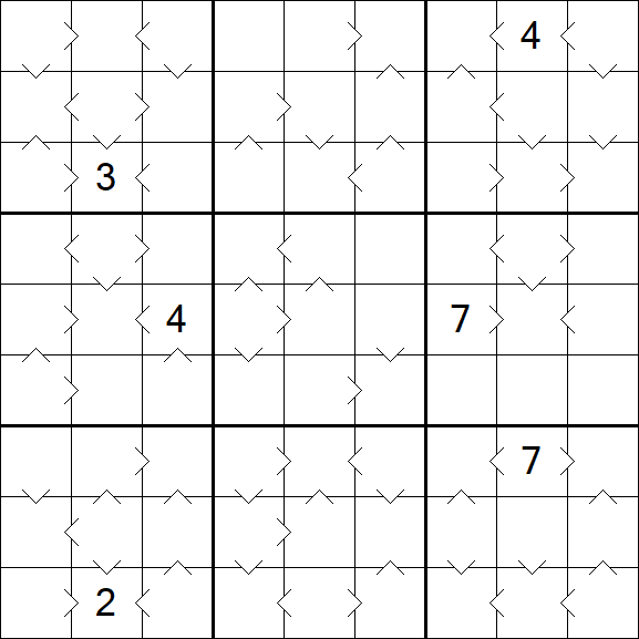Greater Than Sudoku - Difficile