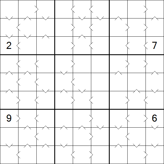 Greater Than Sudoku - Difficile
