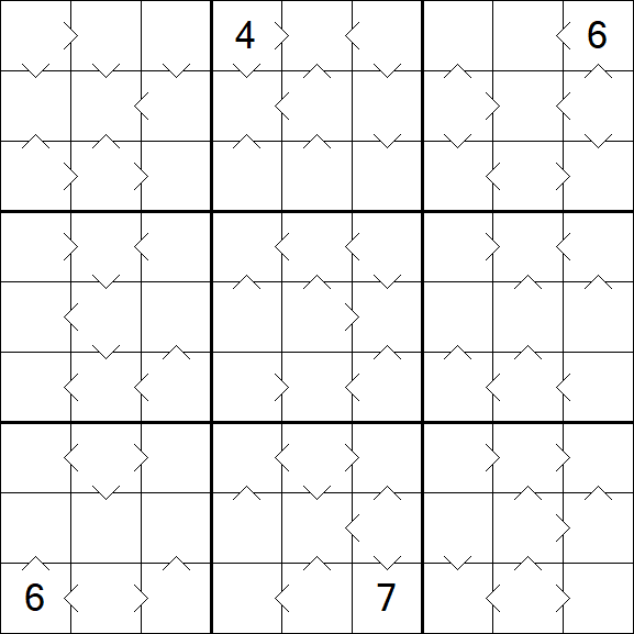 Greater Than Sudoku - Difficile