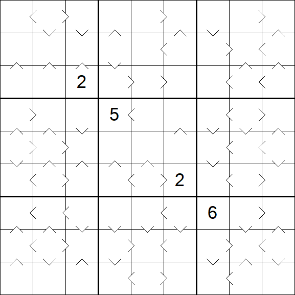 Greater Than Sudoku - Difficile