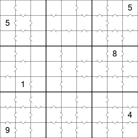 Greater Than Sudoku - Difficile