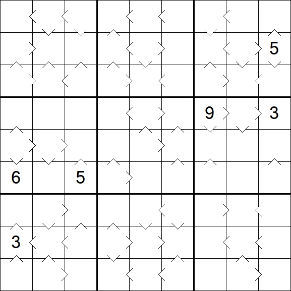 Greater Than Sudoku - Difficile