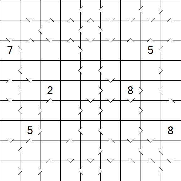 Greater Than Sudoku - Difícil