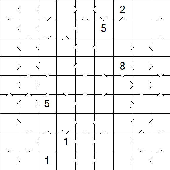 Greater Than Sudoku - Difícil