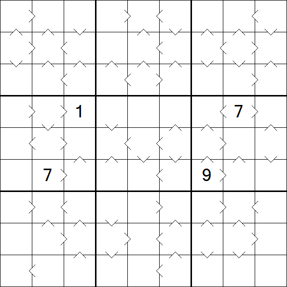 Greater Than Sudoku - Difícil