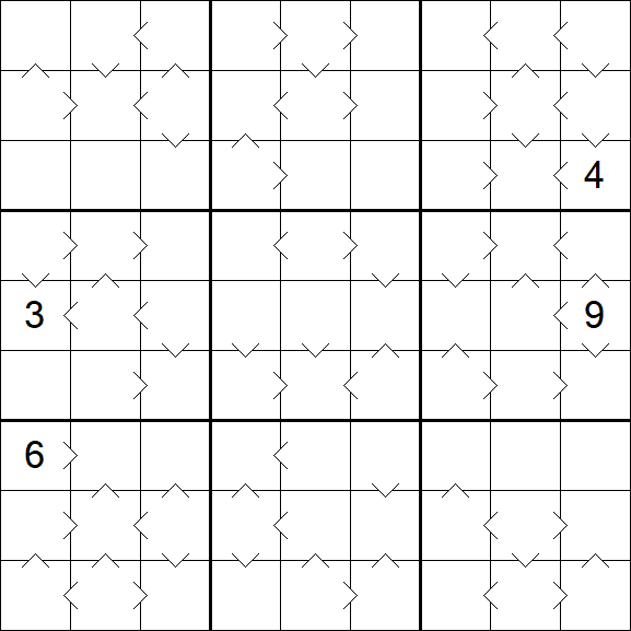 Greater Than Sudoku - Difícil