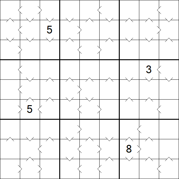 Greater Than Sudoku - Difícil