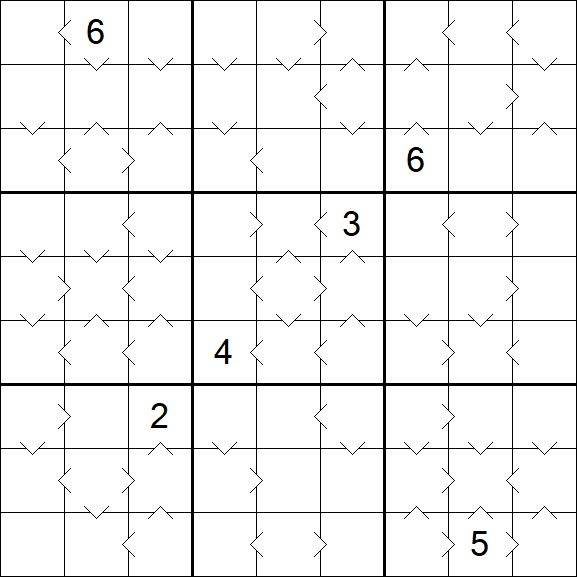 Greater Than Sudoku - Difícil