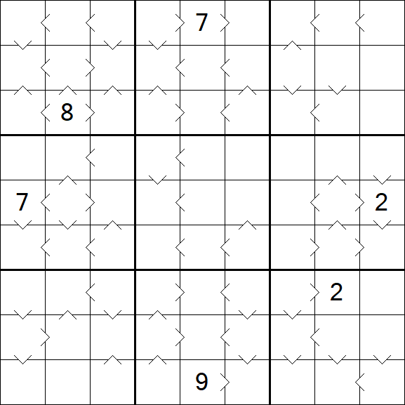Greater Than Sudoku - Difícil