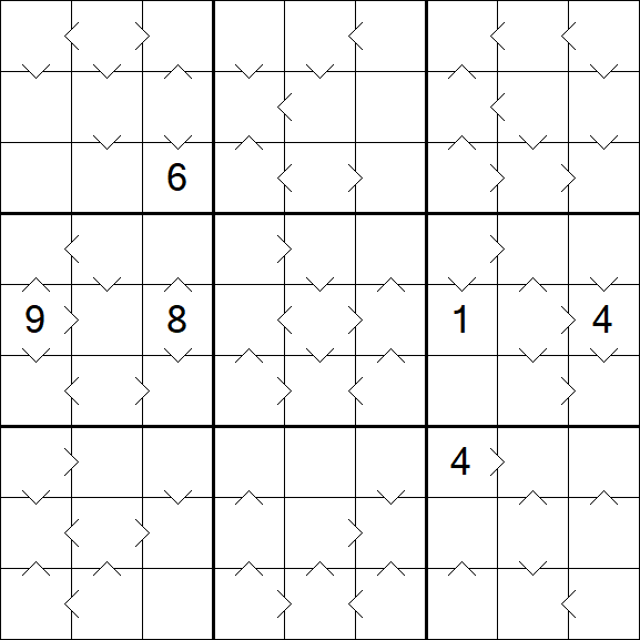 Greater Than Sudoku - Difícil