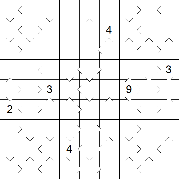Greater Than Sudoku - Difícil