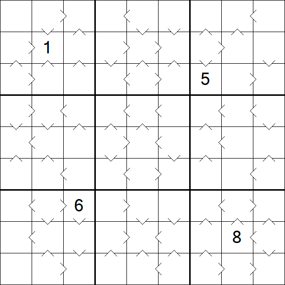 Greater Than Sudoku - Difícil