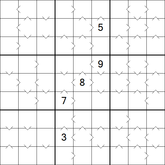 Greater Than Sudoku - Difícil