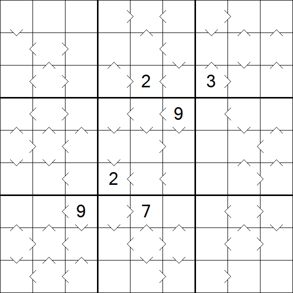 Greater Than Sudoku - Difícil