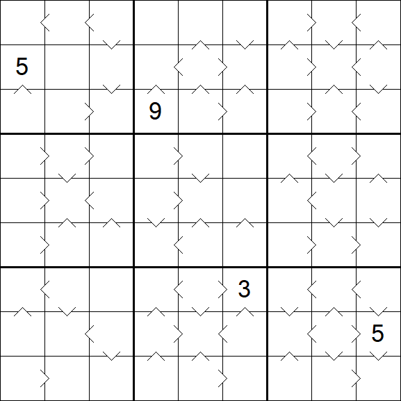 Greater Than Sudoku - Difícil