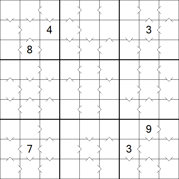 Greater Than Sudoku - Difícil