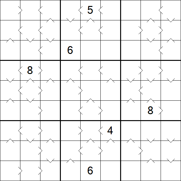 Greater Than Sudoku - Difícil