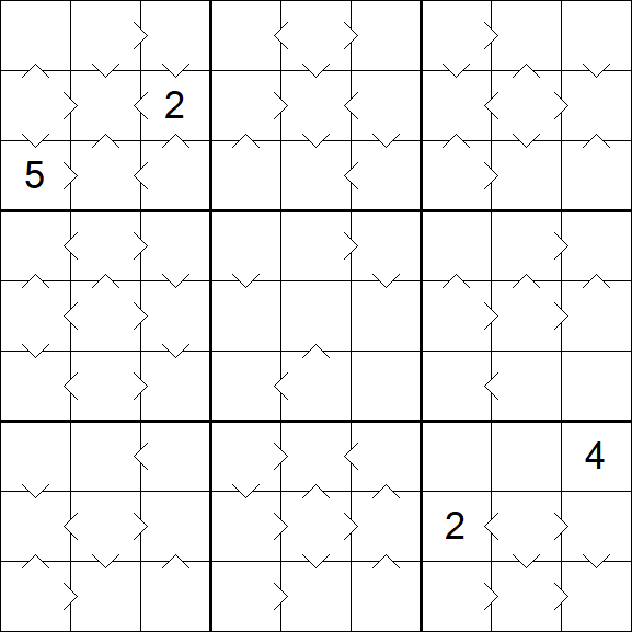 Greater Than Sudoku - Difícil