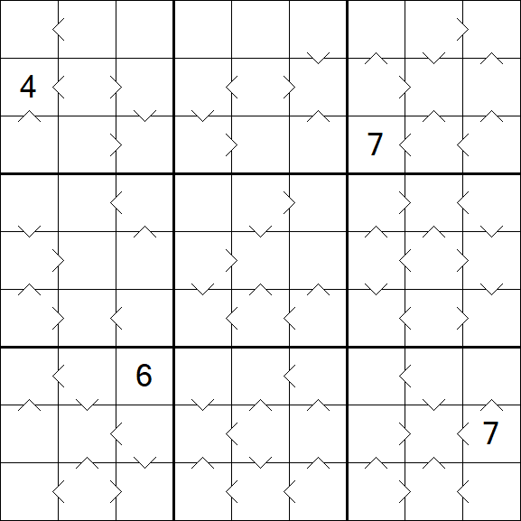 Greater Than Sudoku - Difícil